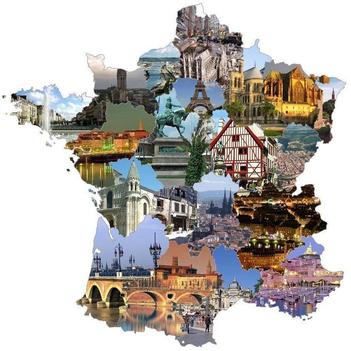 carte france avec paysages